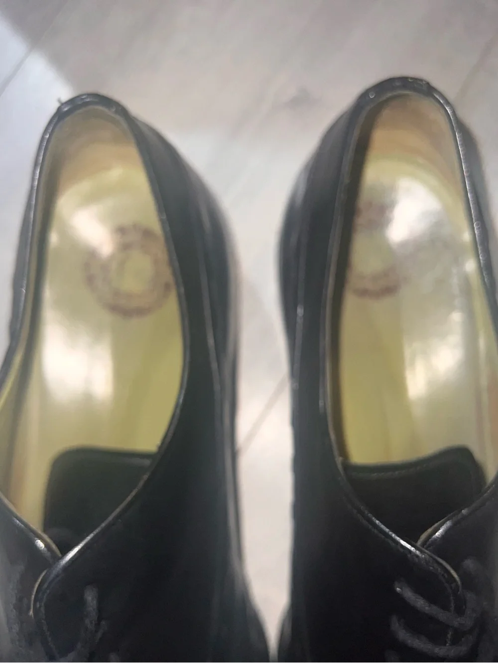 Mezlan Brizio Black Leather Cap Toe Oxfords- Size 13 M filigree Crest